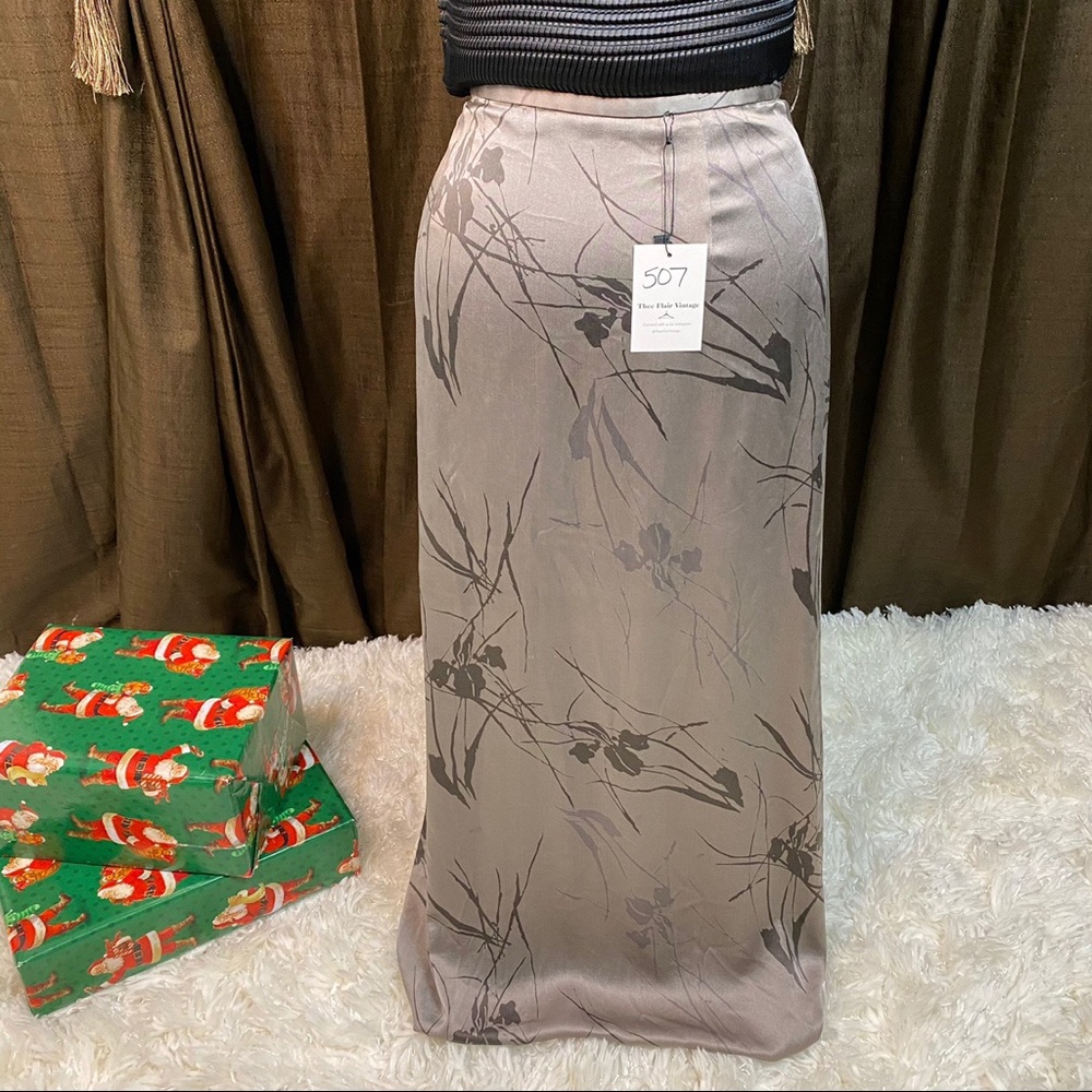 Long Silk Banana Republic Black Skirt